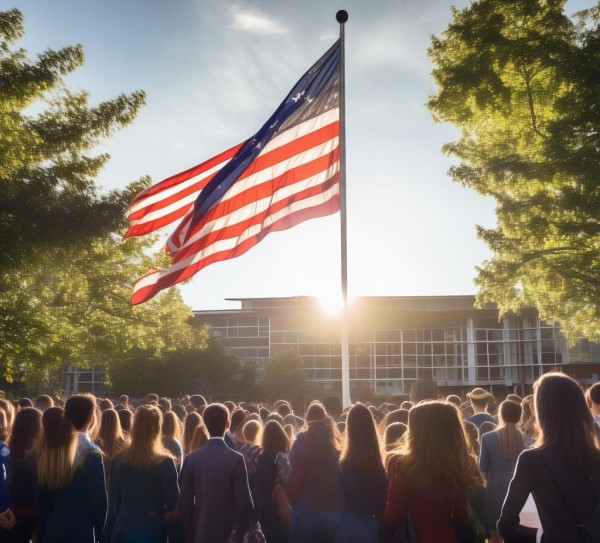 商贸学院升旗新闻稿